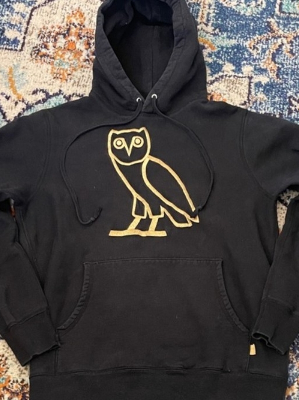 OVO Black Hoodie with Gold Owl Logo